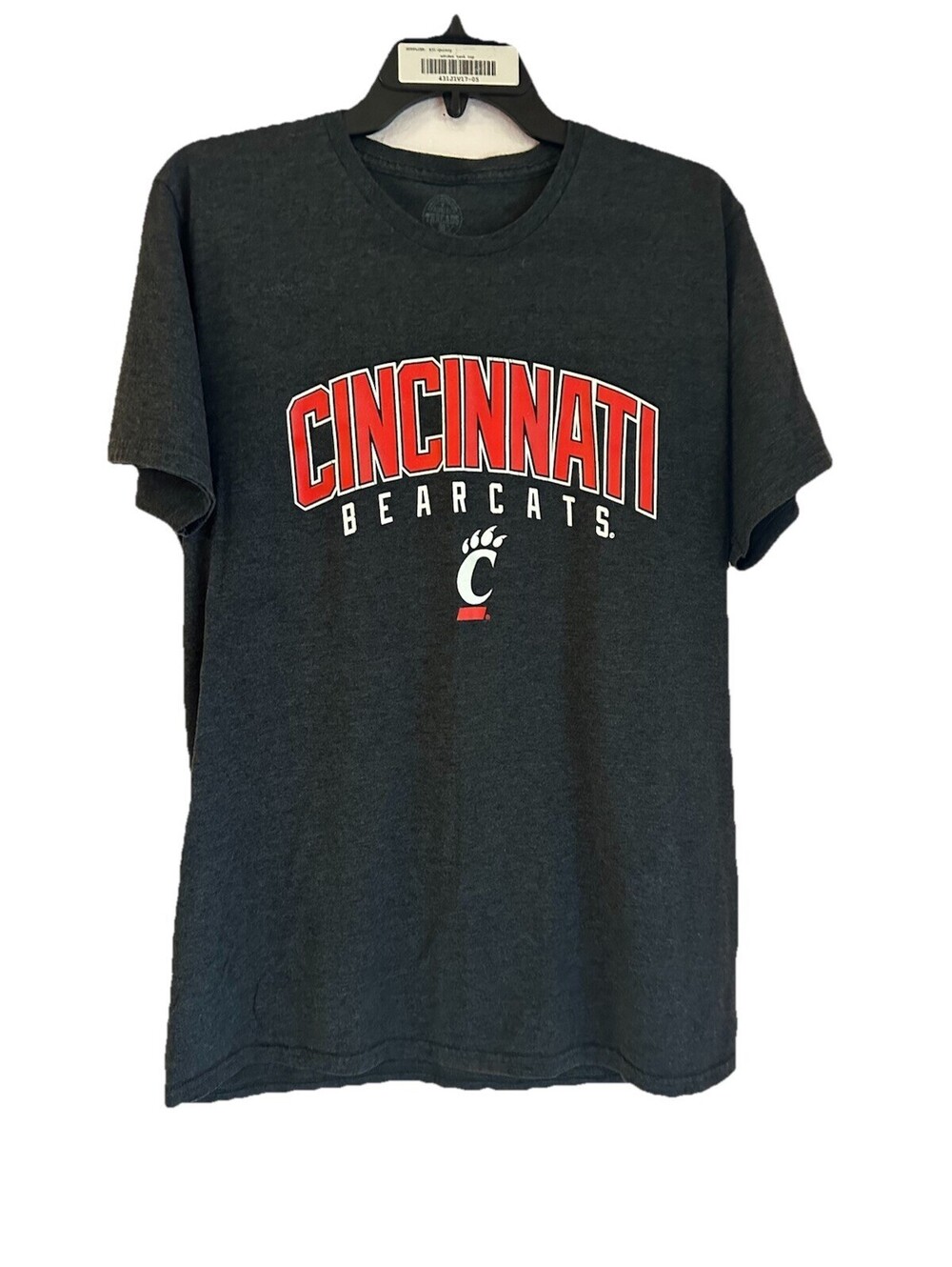 Cincinnati Bearcats Gray NCAA Graphic T-Shirt Short Sleeve College Tee Size M